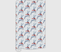 Hand Painted Holiday Reindeer Wrapping Paper