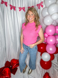 Pink Scalloped Top