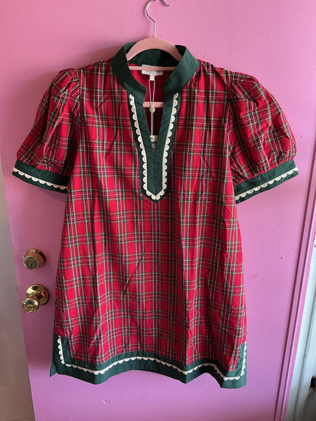 Cranberry Plaid Dress