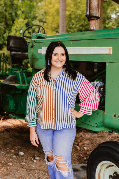 Falling Colors Button Up Shirt