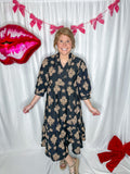 Black Sand Tiered Dress
