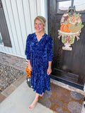 Royal blue crush dress