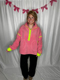 Neon quarter zip