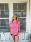 Pocketful of Pink Striped Tee