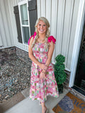 Petals And Patchwork Dress