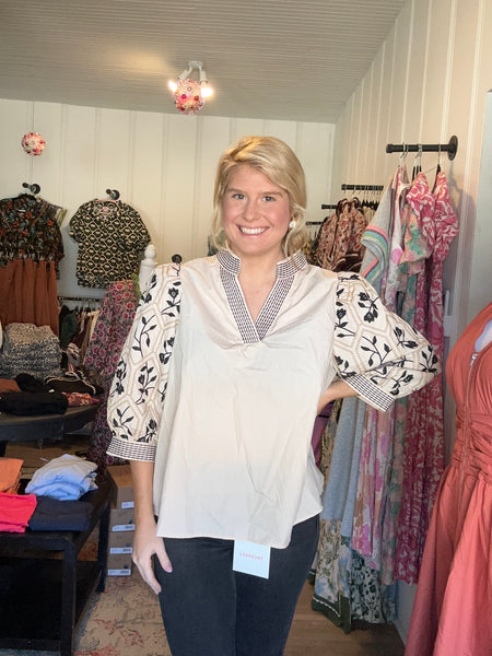 Neutral Bloom Top