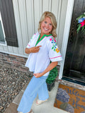 Neon Bloom Blouse