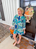 Peacock Party Dress