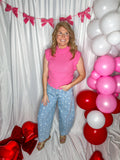 Pink Scalloped Top