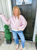Bubblegum Gingham Pullover