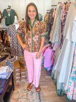 Pink Wide Leg Jeans