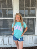 Mint polka dot Lulumac t- shirt