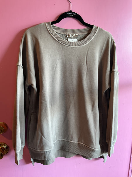 Almond Zenana Sweatshirt