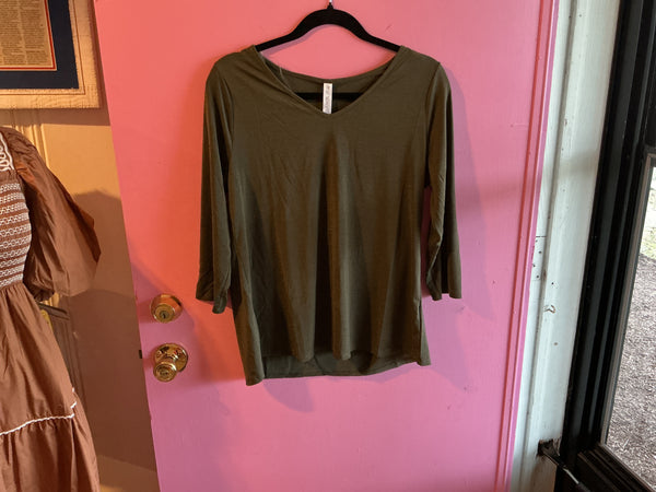 Olive swift top