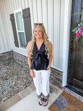 Black Bow Chic Top