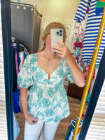 Seafoam Bloom Blouse