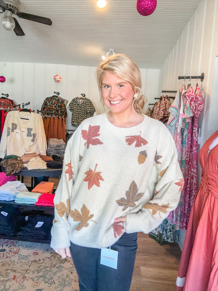 Leaf Me Pretty Sweater