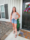 Medium Blue Slim Shorts