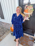 Royal blue crush dress