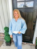 Coastal Gingham Pullover
