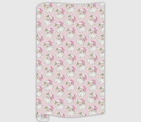 Hand Painted Pink Santa Wrapping Paper