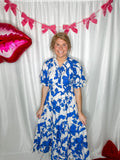 Indigo Floral Dress