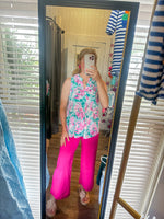 Velora High Rise Trousers Pink