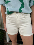 White Slim Shorts