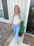 Flowery Stripes Blouse