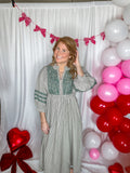 Sage Field Stripe Dress