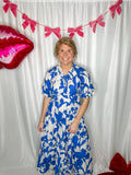 Indigo Floral Dress