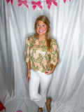High Rise Cropped Flare - White Mica Jeans