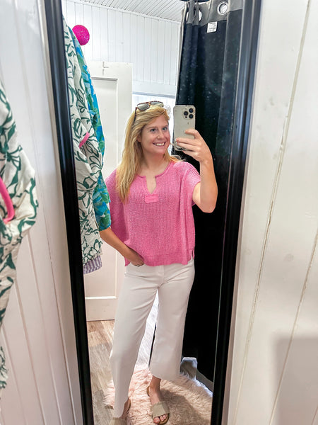 Rosy Knit Top
