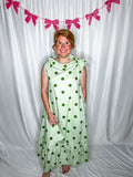 Sage Polka Dot Dress
