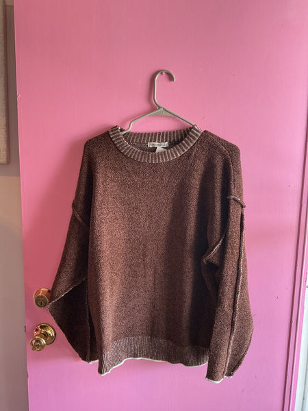 Brown Round Neck Sweater