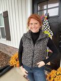 Black Leopard Vest