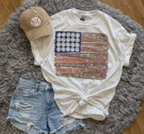 Baseball Bat Flag Tee