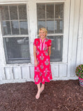 Rosy meadow dress