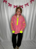 Neon quarter zip