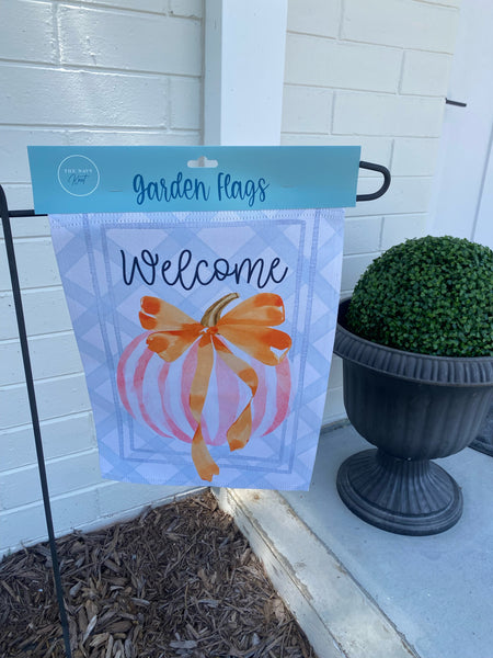 Autumn Candy Stripes Garden Flag