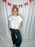 Open Back Tee White