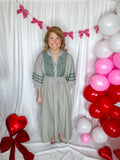 Sage Field Stripe Dress