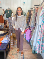 Brown Stripe Sweater