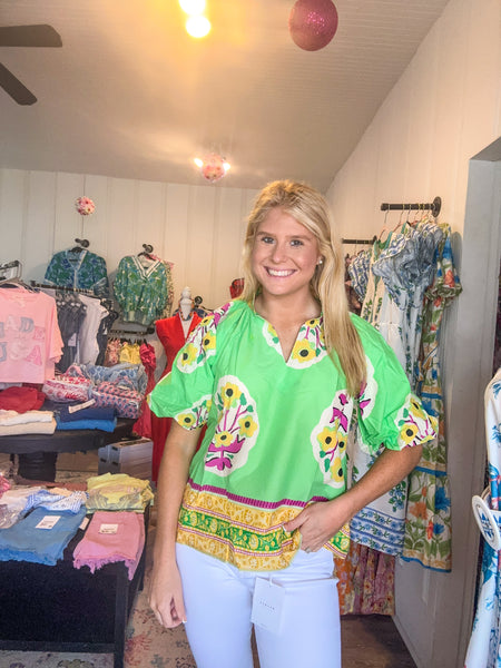 Chartreuse Charm Blouse