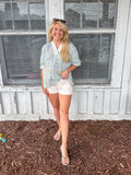Hydrangea lane blouse
