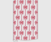 Hand Painted Red Striped Bow Stripes Wrapping Paper