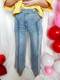 Light Wash High Wasted Wide Leg Jean