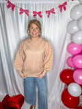 Taupe Puff Sleeve Sweater
