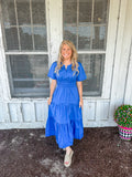 Royal Blue Midi Dress