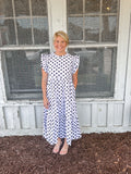 Midnight polka charm dress